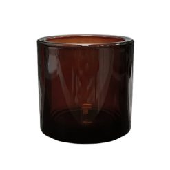 Pojemnik szklany K10 007 w kolorze ciemnego brązu