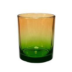 Pojemnik szklany K10 012 w kolorze pomarańczowo zielonym ombre