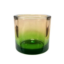 Pojemnik szklany K10 007 w kolorze pomarańczowo zielonym ombre