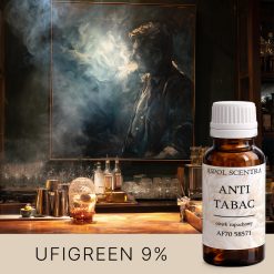 Dym unoszący się nad barem pełnym alkoholi.