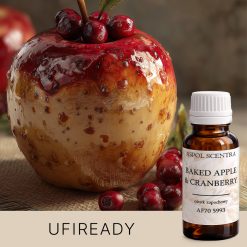 Soczyste jabłko ozdobione żurawinami. - AF70 5993