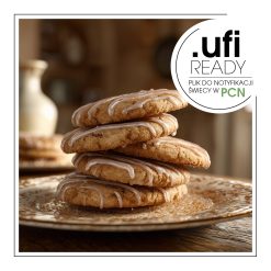 Gotowe ciastka na talerzu, apetycznie ułożone, z różnymi dodatkami, gotowe do podania.