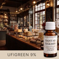 Wystawa świąteczna w cukierni pełnej ciast.