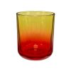 Pojemnik szklany K10 022 w kolorze czerwono żółty ombre
