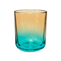 Pojemnik szklany K10 022 w kolorze pomarańczowo niebieskim ombre