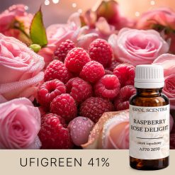 Soczyste maliny otoczone różowymi różami. - AF70 2070