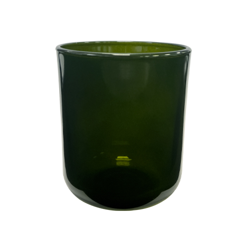 K10 022 ciemno zielony transparent - pojemnik szklany