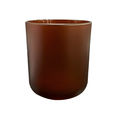 K10 022 orzechowy mat - pojemnik szklany