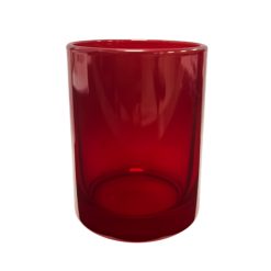 K10 036 czerwony błysk transparent - pojemnik szklany
