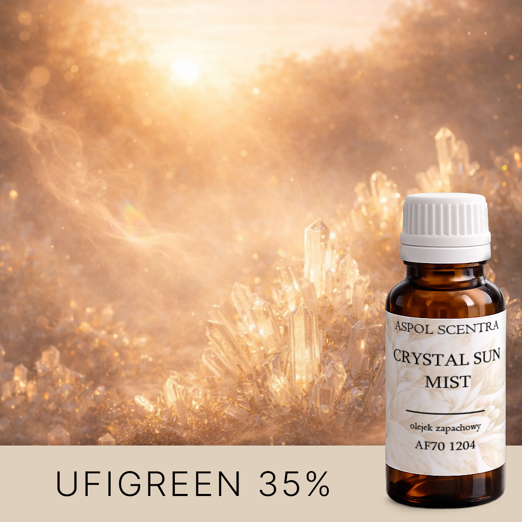 Błyszczące kryształy w złotym świetle słońca