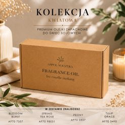 Zestaw 4 olejków zapachowych do świec sojowych – kolekcja kwiatowa Aspol Scentra
