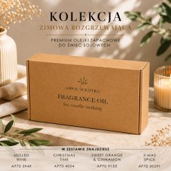 Zestaw 4 olejków zapachowych do świec sojowych – kolekcja zimowa rozgrzewająca Aspol Scentra