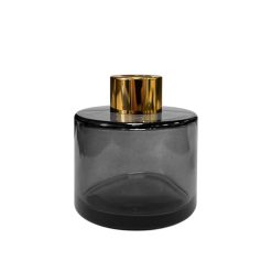 Dyfuzor zapachowy okrągły grafitowy transparent 100 ml – gold – szkło do dyfuzora, widok produktu