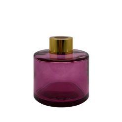 Dyfuzor zapachowy okrągły różowy transparent 100 ml – gold – szkło do dyfuzora, widok produktu