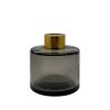 Dyfuzor zapachowy okrągły czarny dymny transparent 100 ml – gold – szkło do dyfuzora, widok produktu