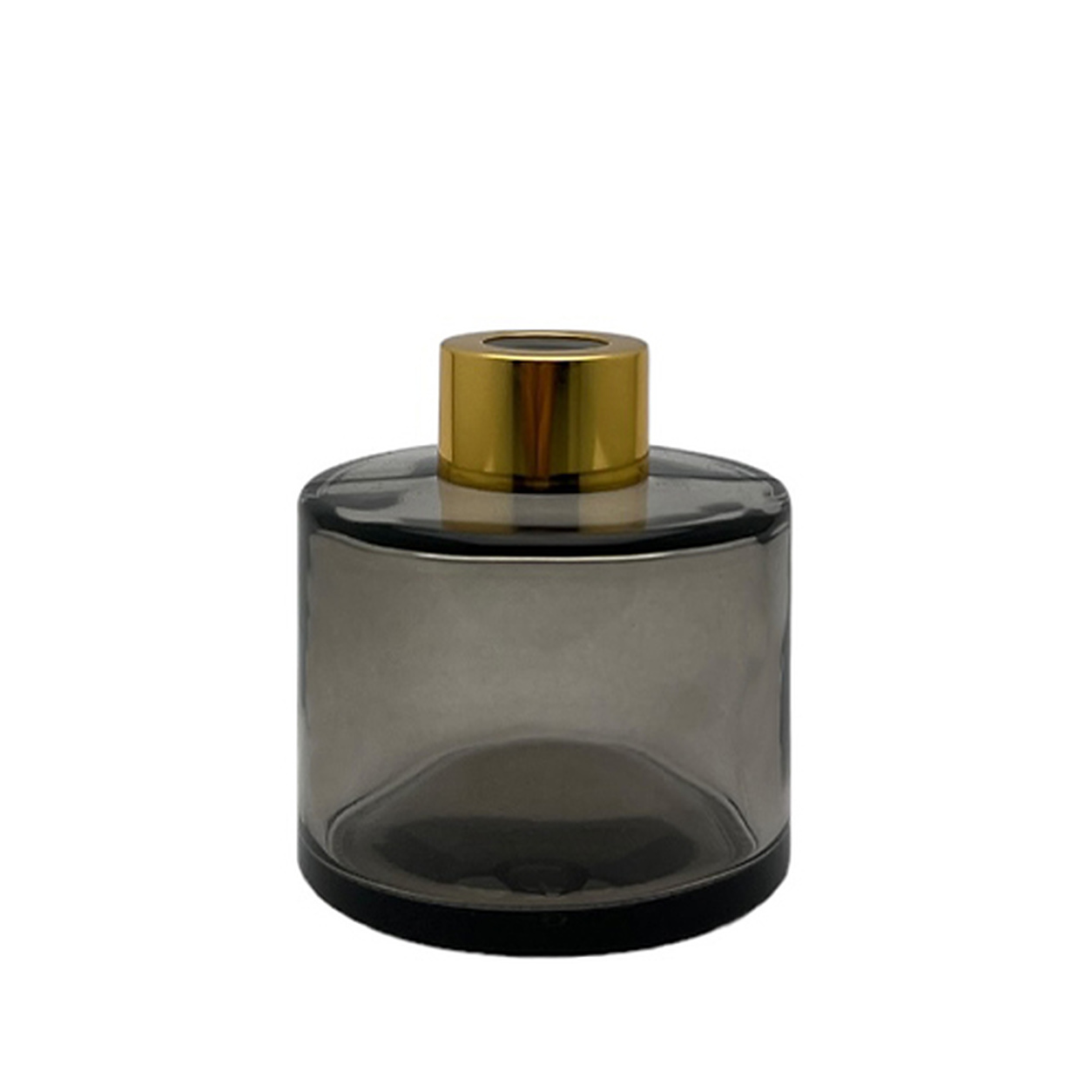 Dyfuzor zapachowy okrągły czarny dymny transparent 100 ml – gold – szkło do dyfuzora, widok produktu