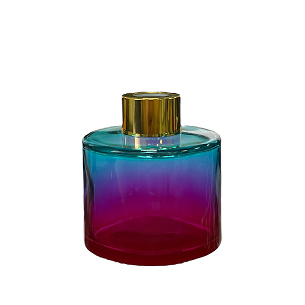 Dyfuzor zapachowy okrągły Niebiesko Różowy OMBRE 100 ml – gold – szkło do dyfuzora, widok produktu