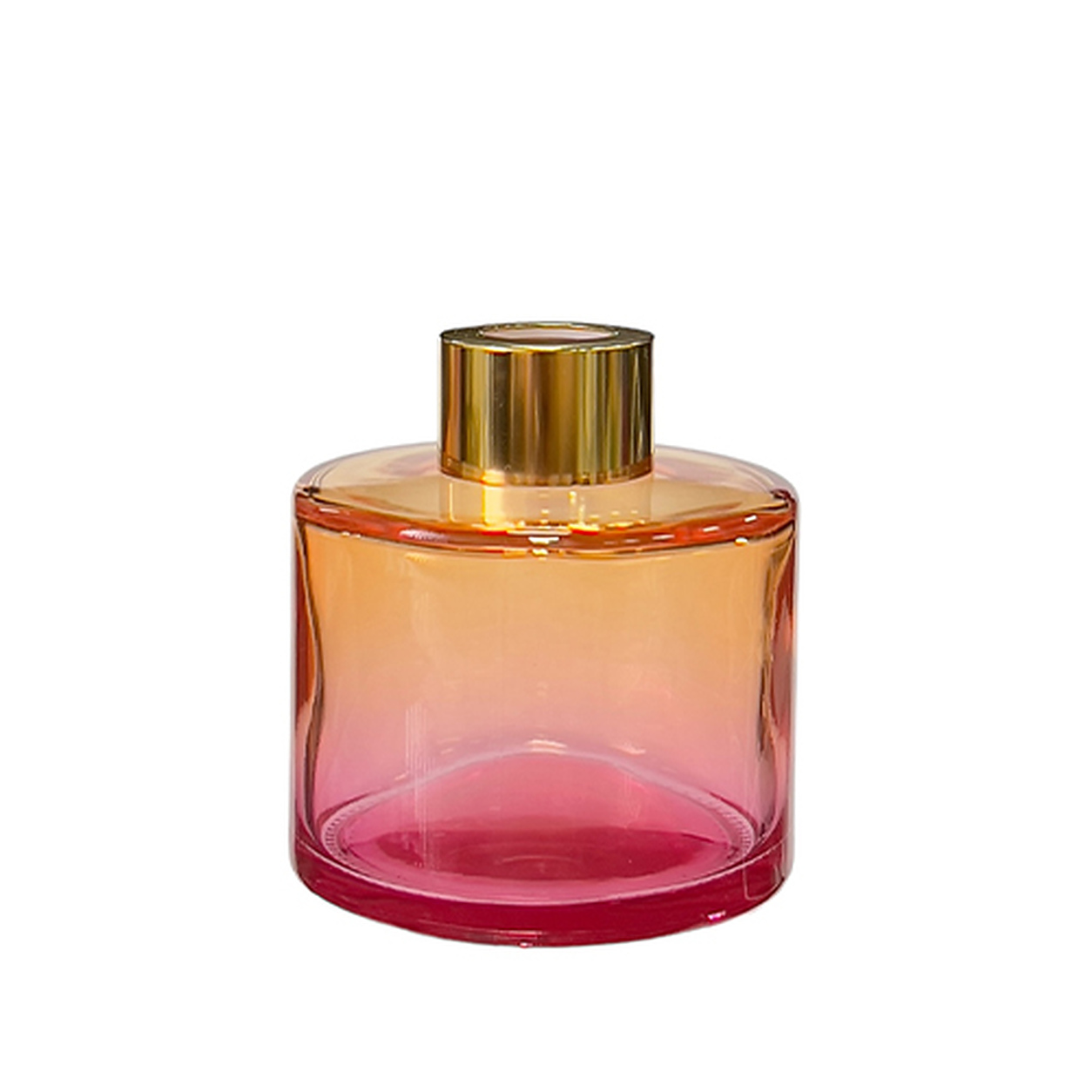 Dyfuzor zapachowy okrągły Różowo Pomarańczowy OMBRE 100 ml – gold – szkło do dyfuzora, widok produktu