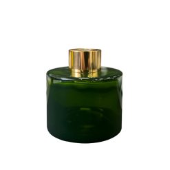 Dyfuzor zapachowy okrągły zielony transparent 100 ml – gold – szkło do dyfuzora, widok produktu