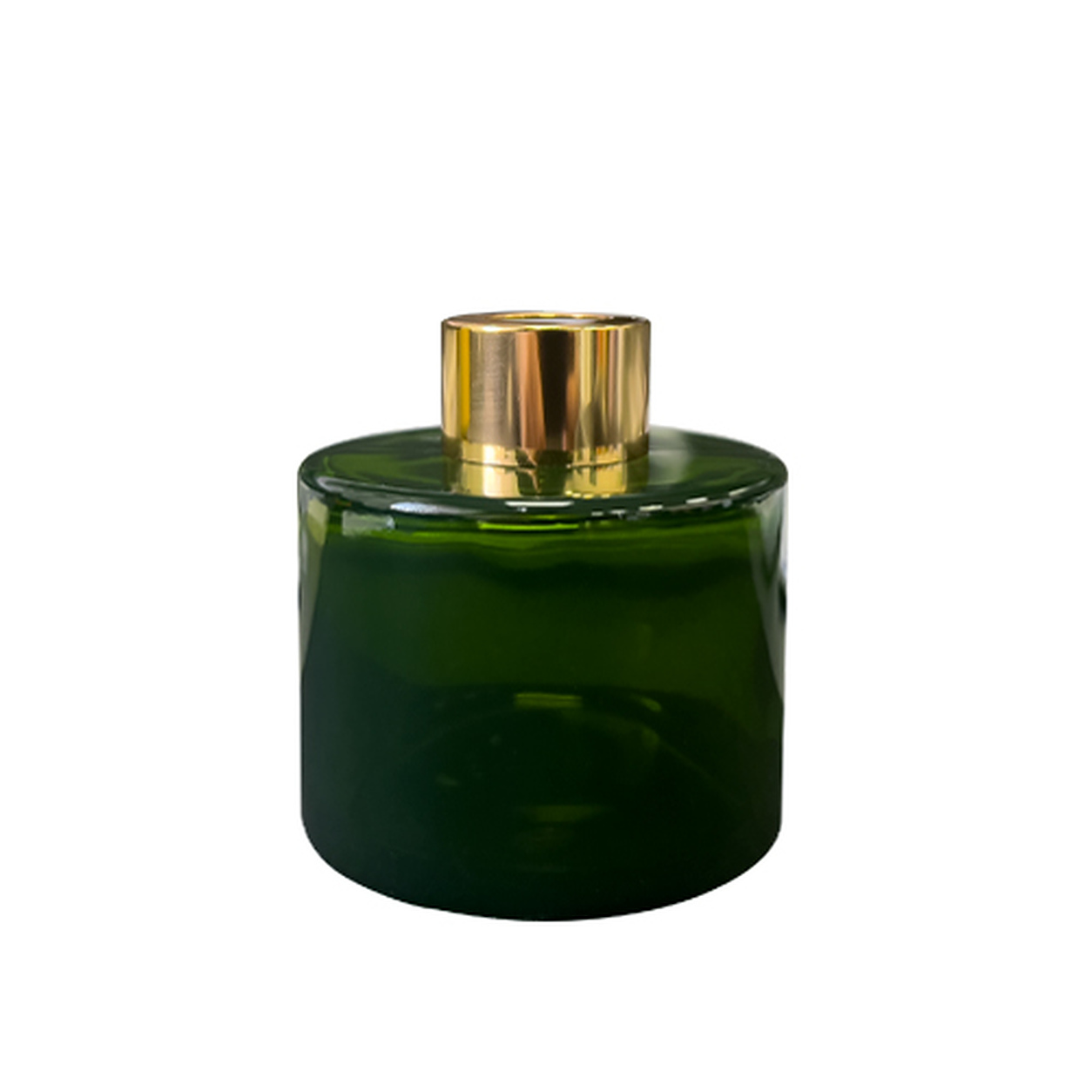 Dyfuzor zapachowy okrągły zielony transparent 100 ml – gold – szkło do dyfuzora, widok produktu