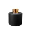 Dyfuzor zapachowy okrągły czarny mat 100 ml – gold – szkło do dyfuzora, widok produktu