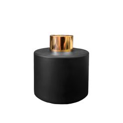 Dyfuzor zapachowy okrągły czarny mat 100 ml – gold – szkło do dyfuzora, widok produktu