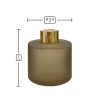 Dyfuzor zapachowy okrągły kawowa satyna 100 ml – gold – wymiary produktu