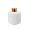 Dyfuzor zapachowy okrągły biały mat 100 ml – gold – szkło do dyfuzora, widok produktu