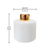 Dyfuzor zapachowy okrągły biały mat 100 ml – gold – wymiary produktu