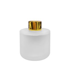 Dyfuzor zapachowy okrągły w efekcie satyny 100 ml – gold – szkło do dyfuzora, widok produktu