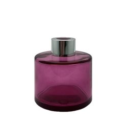 Dyfuzor zapachowy okrągły różowy transparent 100 ml – silver – szkło do dyfuzora, widok produktu
