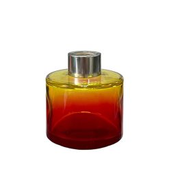 Dyfuzor zapachowy okrągły Czerwono Żółty OMBRE 100 ml – silver – szkło do dyfuzora, widok produktu