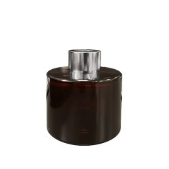 Dyfuzor zapachowy okrągły ciemny brąz błysk transparent 100 ml – silver – szkło do dyfuzora, widok produktu