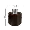 Dyfuzor zapachowy okrągły ciemny brąz błysk transparent 100 ml – silver – wymiary produktu