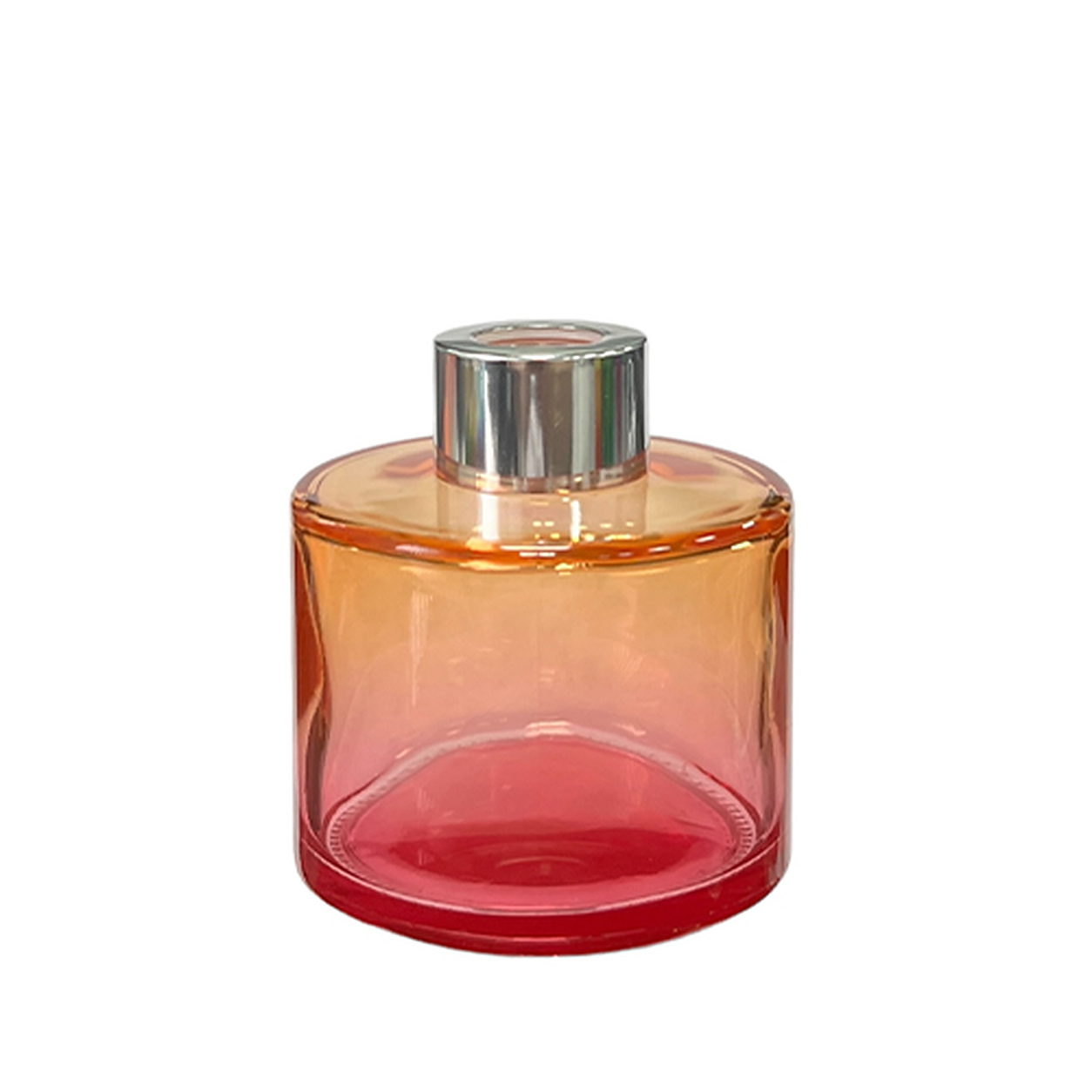 Dyfuzor zapachowy okrągły Różowo Pomarańczowy OMBRE 100 ml – silver – szkło do dyfuzora, widok produktu