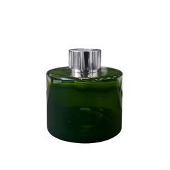 Dyfuzor zapachowy okrągły zielony transparent 100 ml – silver – szkło do dyfuzora, widok produktu
