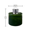 Dyfuzor zapachowy okrągły zielony transparent 100 ml – silver – wymiary produktu