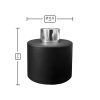Dyfuzor zapachowy okrągły czarny mat 100 ml – silver – wymiary produktu
