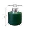Dyfuzor zapachowy okrągły zielony mat 100 ml – silver – wymiary produktu