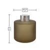 Dyfuzor zapachowy okrągły kawowa satyna 100 ml – silver – wymiary produktu
