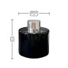 Dyfuzor zapachowy okrągły czarny błysk 100 ml – silver – wymiary produktu