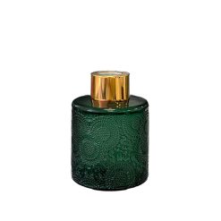 Dyfuzor zapachowy okrągły z wzorem zielony błysk 100 ml – gold – szkło do dyfuzora, widok produktu