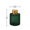 Dyfuzor zapachowy okrągły z wzorem zielony błysk 100 ml – gold – wymiary produktu