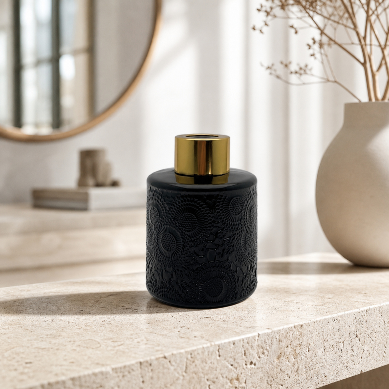 Dyfuzor zapachowy z wzorem czarny błysk 100 ml - gold – zdjęcie produktu
