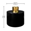 Dyfuzor zapachowy okrągły czarny błysk 200 ml – gold – wymiary produktu