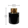 Dyfuzor zapachowy okrągły czarny błysk 50 ml – gold – wymiary produktu