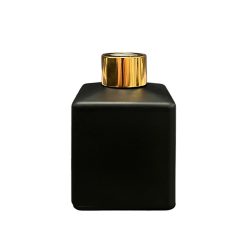 Dyfuzor zapachowy kwadrat czarny mat 150 ml – gold – szkło do dyfuzora, widok produktu