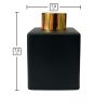 Dyfuzor zapachowy kwadrat czarny mat 100 ml – gold – wymiary produktu