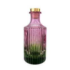 Dyfuzor ryflowany – Różowo zielony ombre 200 ml – gold – szkło do dyfuzora, widok produktu