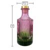 Dyfuzor ryflowany – Różowo zielony ombre 200 ml – gold – wymiary produktu